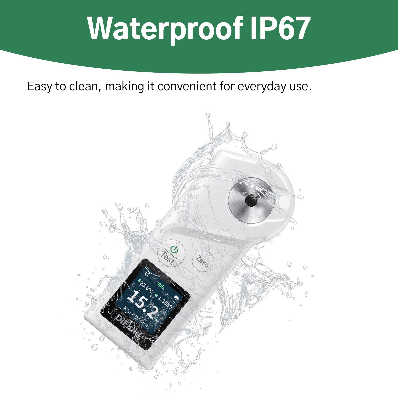 Sugar Meter Refractometer Digital Handheld Sugar Beer Brix Test Optical 0-32% ATC Fruit Sugar Meter Saccharimeter